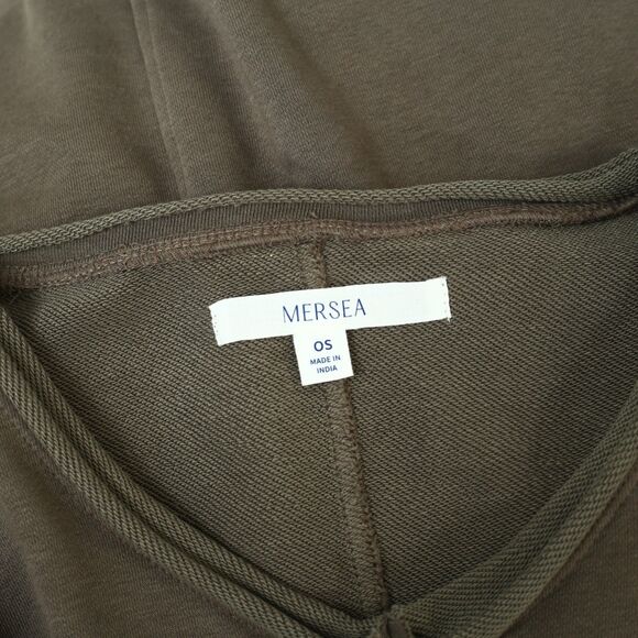 Voyageur By Mersea Frenchie Raw Edge V-Neck Sweatshirt Top Oversized OS 283408 - Picture 9 of 11